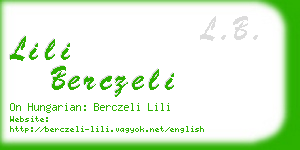 lili berczeli business card